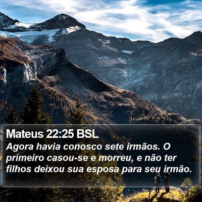 Mateus 22:25 BSL Bible Verse Image