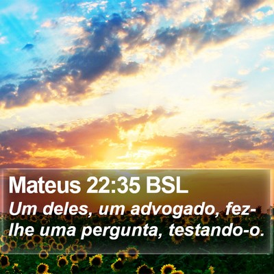 Mateus 22:35 BSL Bible Verse Image