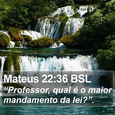 Mateus 22:36 BSL Bible Verse Image