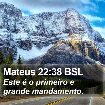 Mateus 22:38 BSL Bible Verse Image
