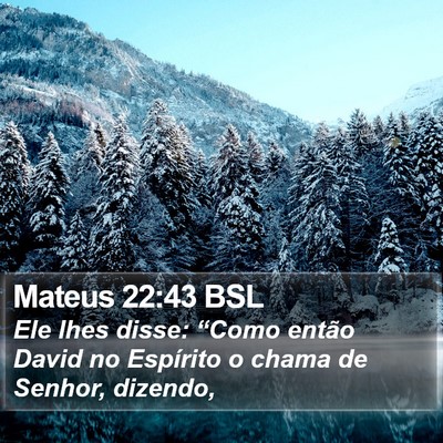 Mateus 22:43 BSL Bible Verse Image