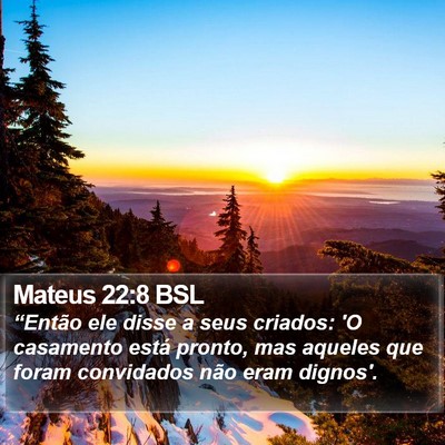 Mateus 22:8 BSL Bible Verse Image