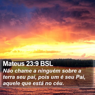 Mateus 23:9 BSL Bible Verse Image
