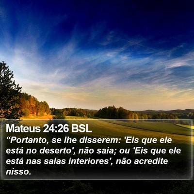 Mateus 24:26 BSL Bible Verse Image