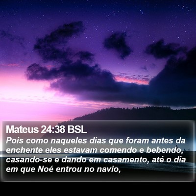 Mateus 24:38 BSL Bible Verse Image