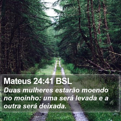 Mateus 24:41 BSL Bible Verse Image