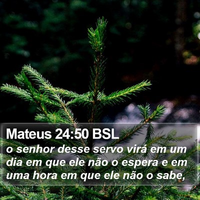 Mateus 24:50 BSL Bible Verse Image