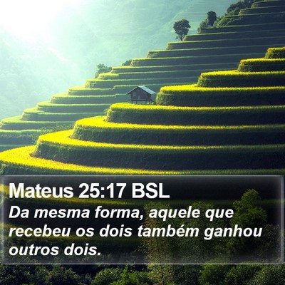 Mateus 25:17 BSL Bible Verse Image