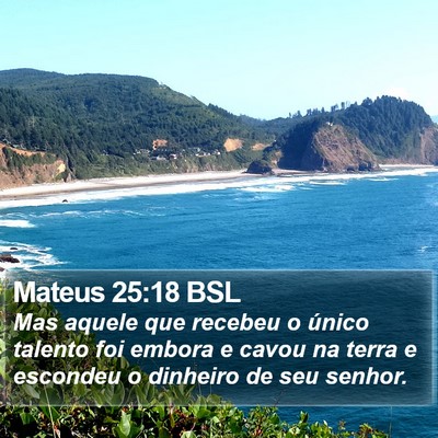 Mateus 25:18 BSL Bible Verse Image