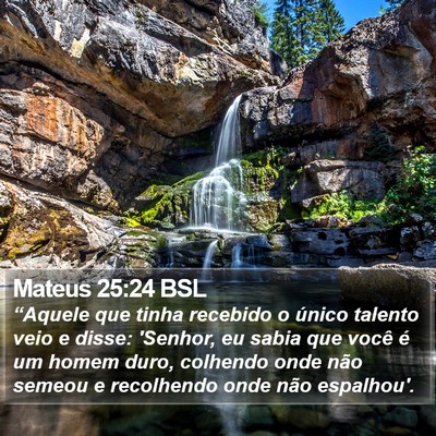 Mateus 25:24 BSL Bible Verse Image