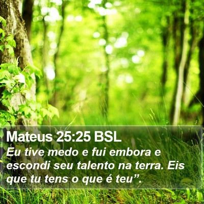 Mateus 25:25 BSL Bible Verse Image