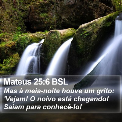 Mateus 25:6 BSL Bible Verse Image