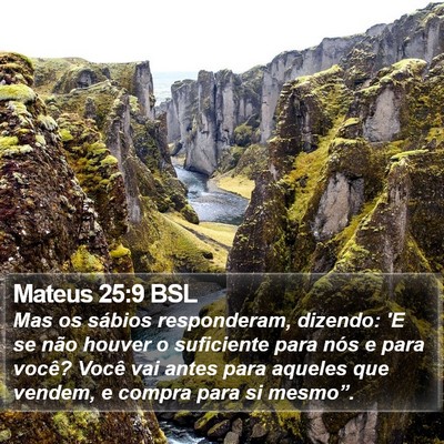 Mateus 25:9 BSL Bible Verse Image