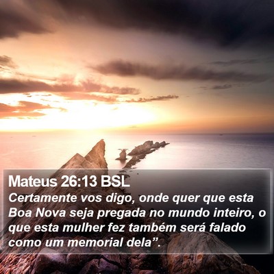 Mateus 26:13 BSL Bible Verse Image