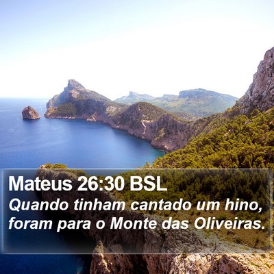 Mateus 26:30 BSL Bible Verse Image