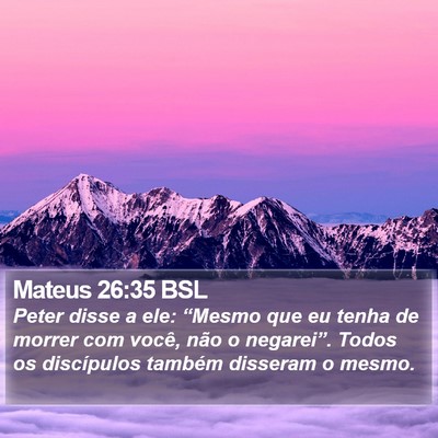 Mateus 26:35 BSL Bible Verse Image