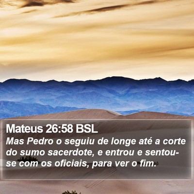 Mateus 26:58 BSL Bible Verse Image