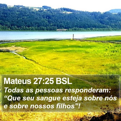 Mateus 27:25 BSL Bible Verse Image