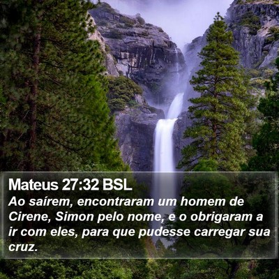 Mateus 27:32 BSL Bible Verse Image