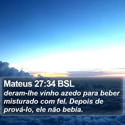 Mateus 27:34 BSL Bible Verse Image