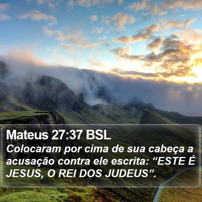 Mateus 27:37 BSL Bible Verse Image