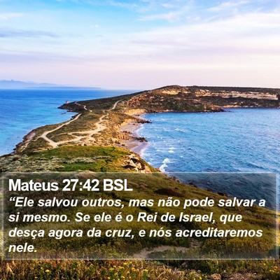 Mateus 27:42 BSL Bible Verse Image