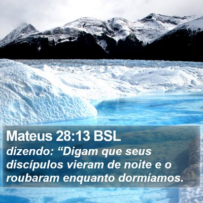 Mateus 28:13 BSL Bible Verse Image
