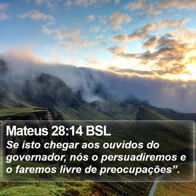 Mateus 28:14 BSL Bible Verse Image