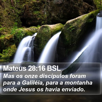 Mateus 28:16 BSL Bible Verse Image