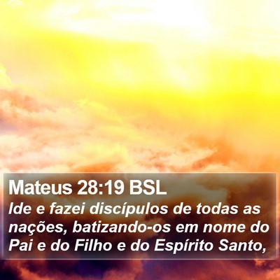 Mateus 28:19 BSL Bible Verse Image