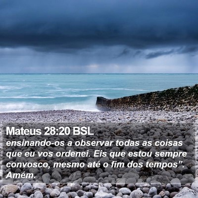 Mateus 28:20 BSL Bible Verse Image
