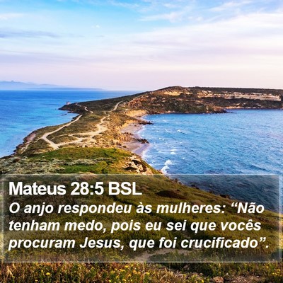 Mateus 28:5 BSL Bible Verse Image