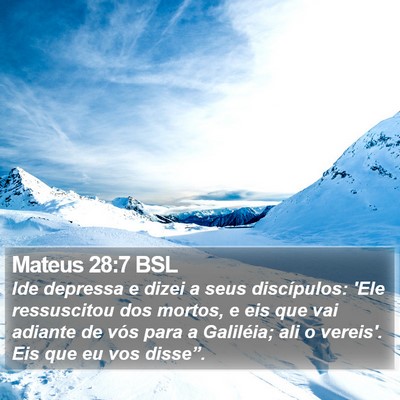 Mateus 28:7 BSL Bible Verse Image