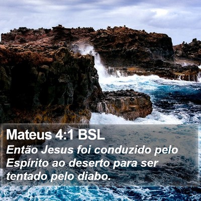 Mateus 4:1 BSL Bible Verse Image
