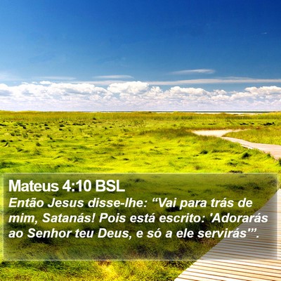 Mateus 4:10 BSL Bible Verse Image
