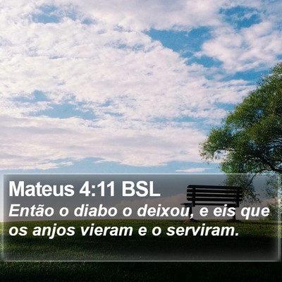 Mateus 4:11 BSL Bible Verse Image