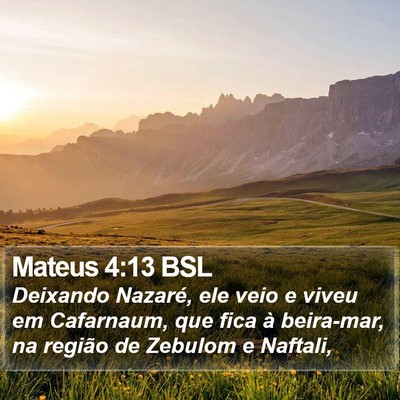 Mateus 4:13 BSL Bible Verse Image