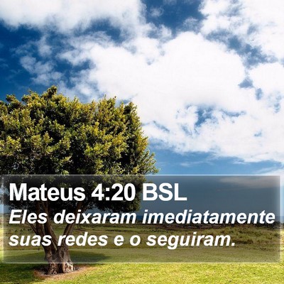 Mateus 4:20 BSL Bible Verse Image