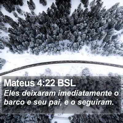 Mateus 4:22 BSL Bible Verse Image
