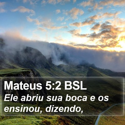 Mateus 5:2 BSL Bible Verse Image