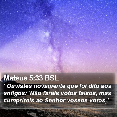Mateus 5:33 BSL Bible Verse Image
