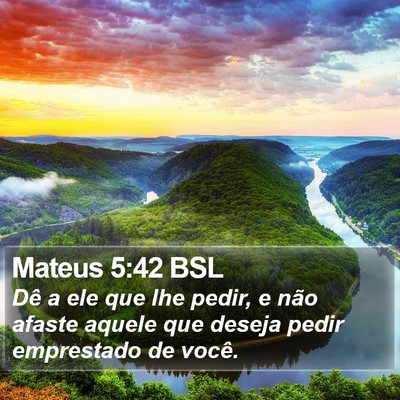 Mateus 5:42 BSL Bible Verse Image