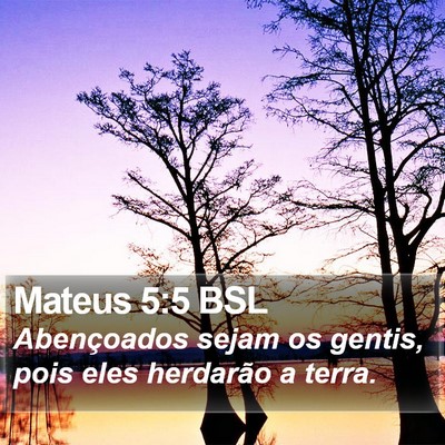 Mateus 5:5 BSL Bible Verse Image