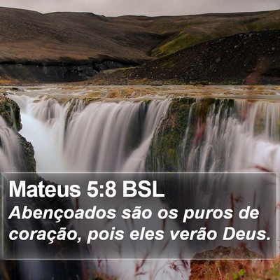 Mateus 5:8 BSL Bible Verse Image