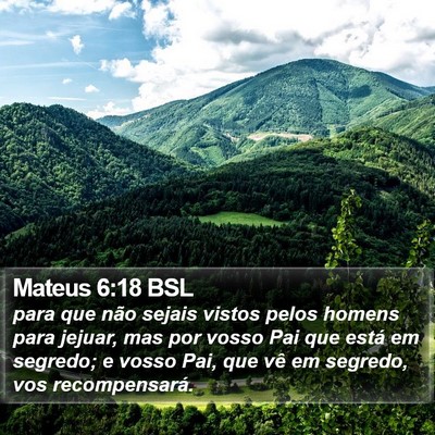 Mateus 6:18 BSL Bible Verse Image