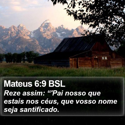 Mateus 6:9 BSL Bible Verse Image
