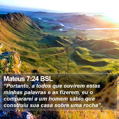 Mateus 7:24 BSL Bible Verse Image