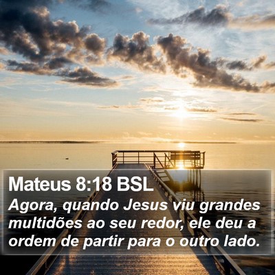 Mateus 8:18 BSL Bible Verse Image