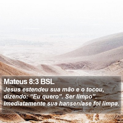 Mateus 8:3 BSL Bible Verse Image