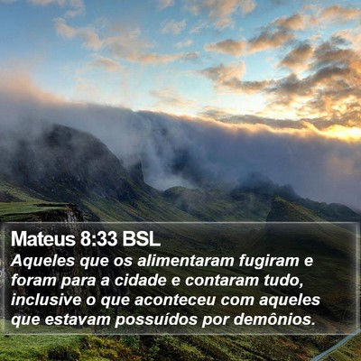 Mateus 8:33 BSL Bible Verse Image